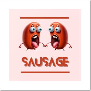 Funny Sausage Posters and Art